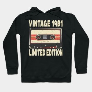 Vintage 1981 Limited Edition 40th Birthday Hoodie